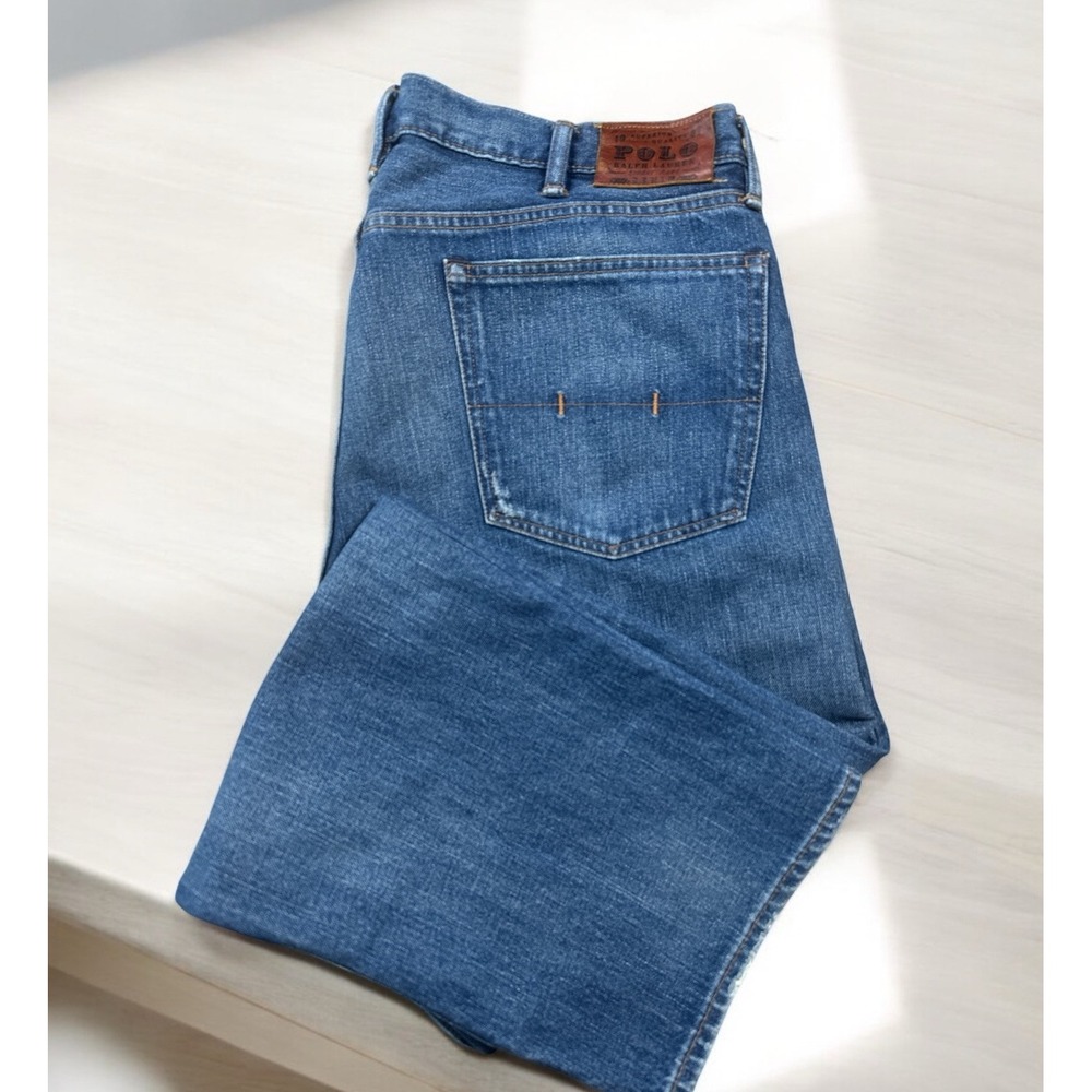 Polo by Ralph Lauren Men's Slim Straight Jeans - Medium Blue Denim